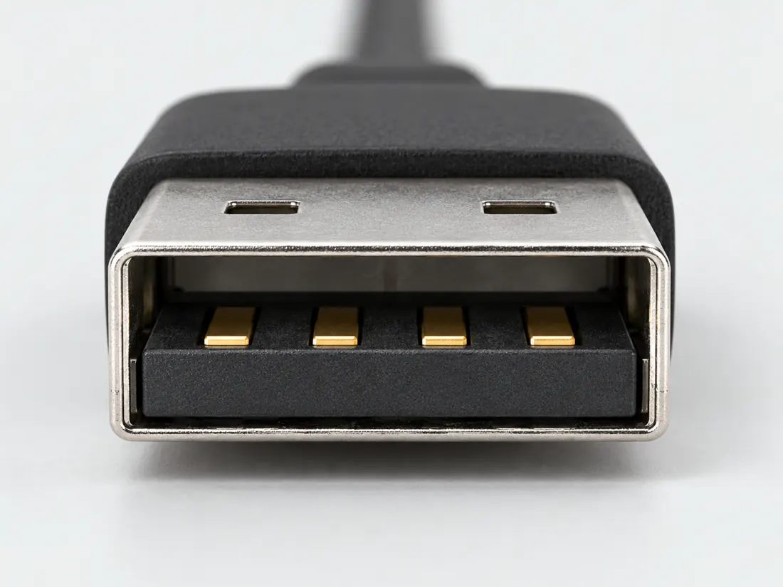 USB Type-A: mating face. Computer-generated illustration, not a photograph.