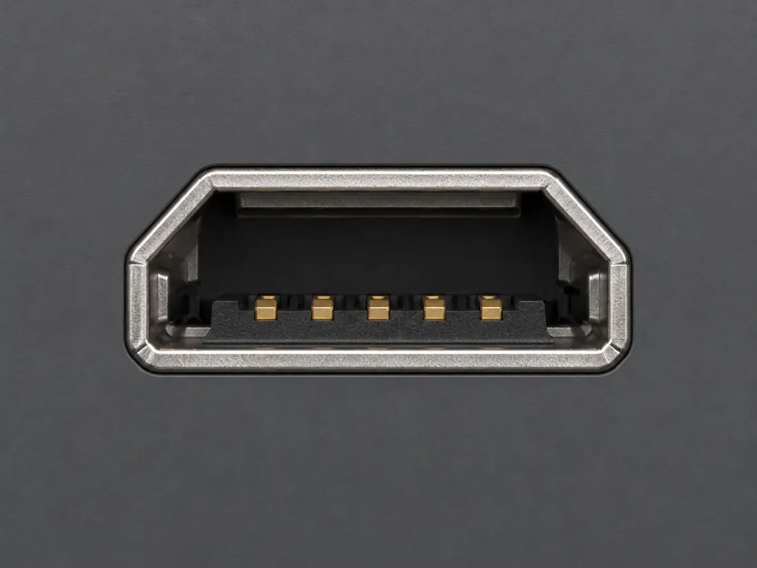 Micro-USB Type-B: fitted in place. Computer-generated illustration, not a photograph.
