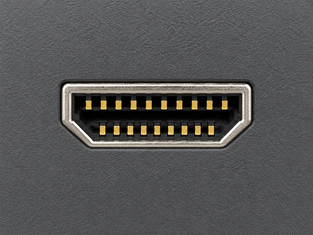 Micro HDMI Type-D: fitted in place. Computer-generated illustration, not a photograph.