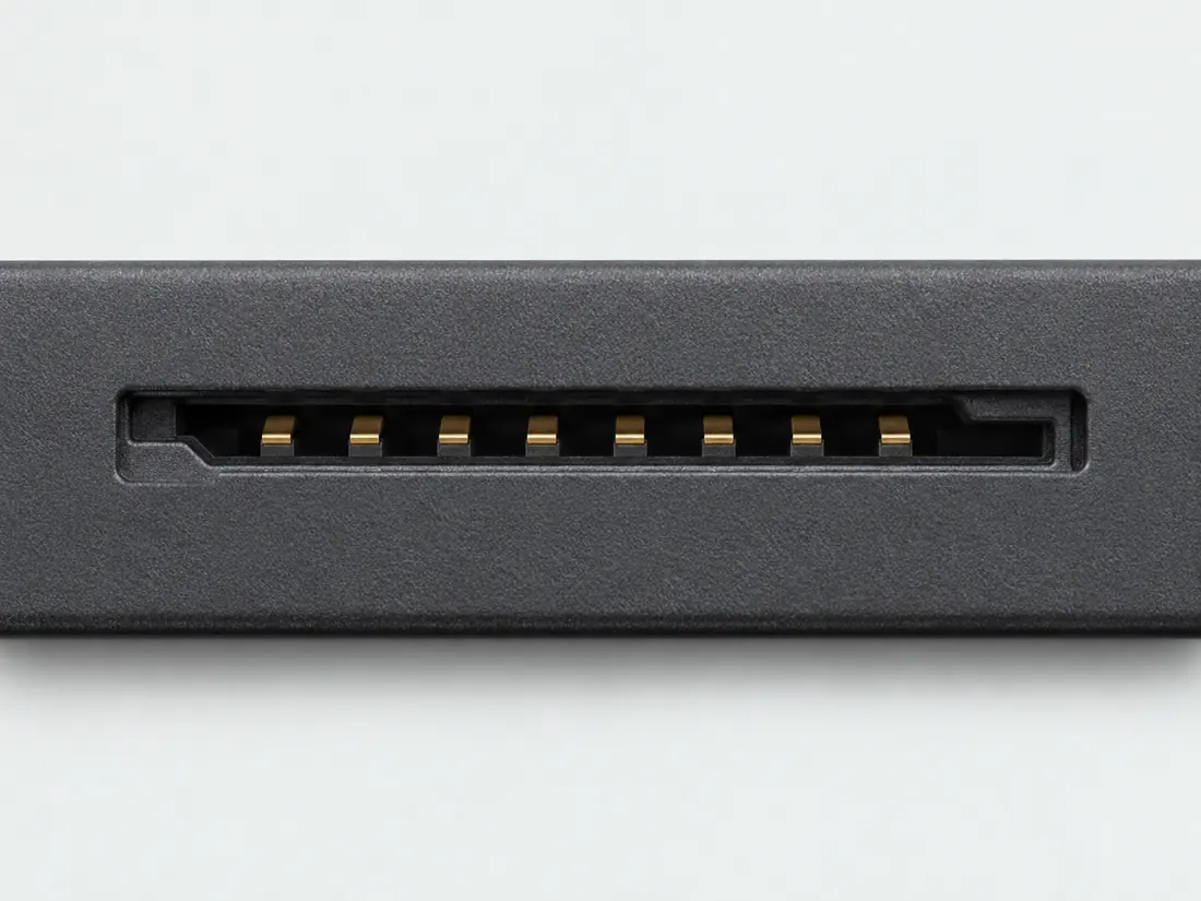 microSD card form: fitted in place. Computer-generated illustration, not a photograph.