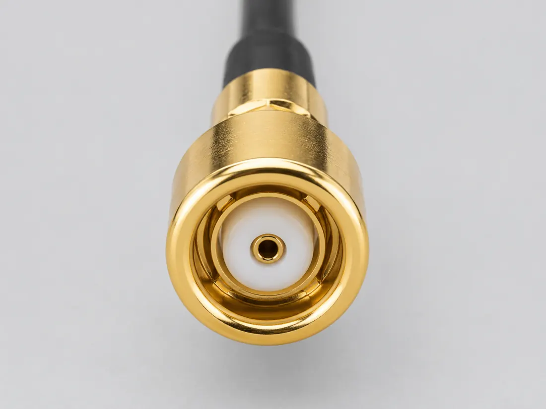 SMB coaxial connector: mating face. Computer-generated illustration, not a photograph.