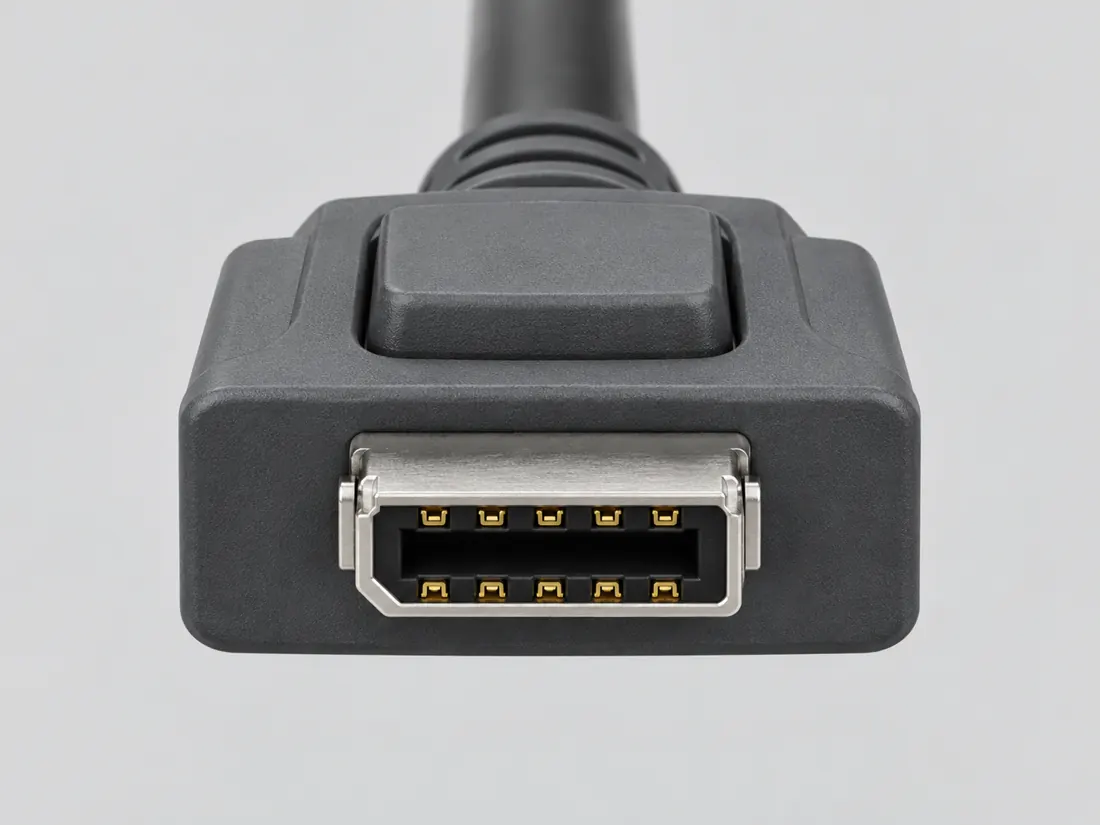 ix Industrial connector: mating face. Computer-generated illustration, not a photograph.
