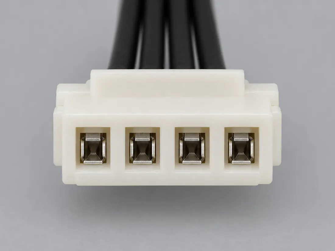 JST PH wire-to-board connector family: fitted in place. Computer-generated illustration, not a photograph.