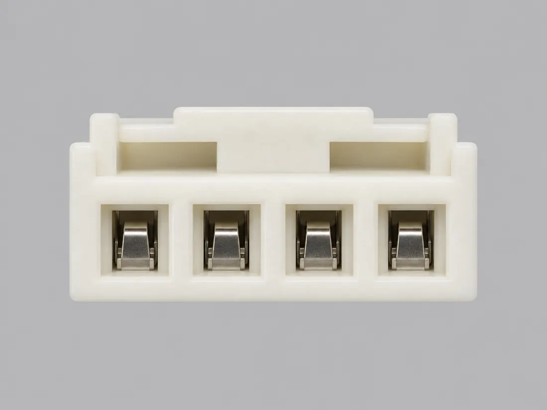 JST GH secure-lock wire-to-board connector family: mating face. Computer-generated illustration, not a photograph.
