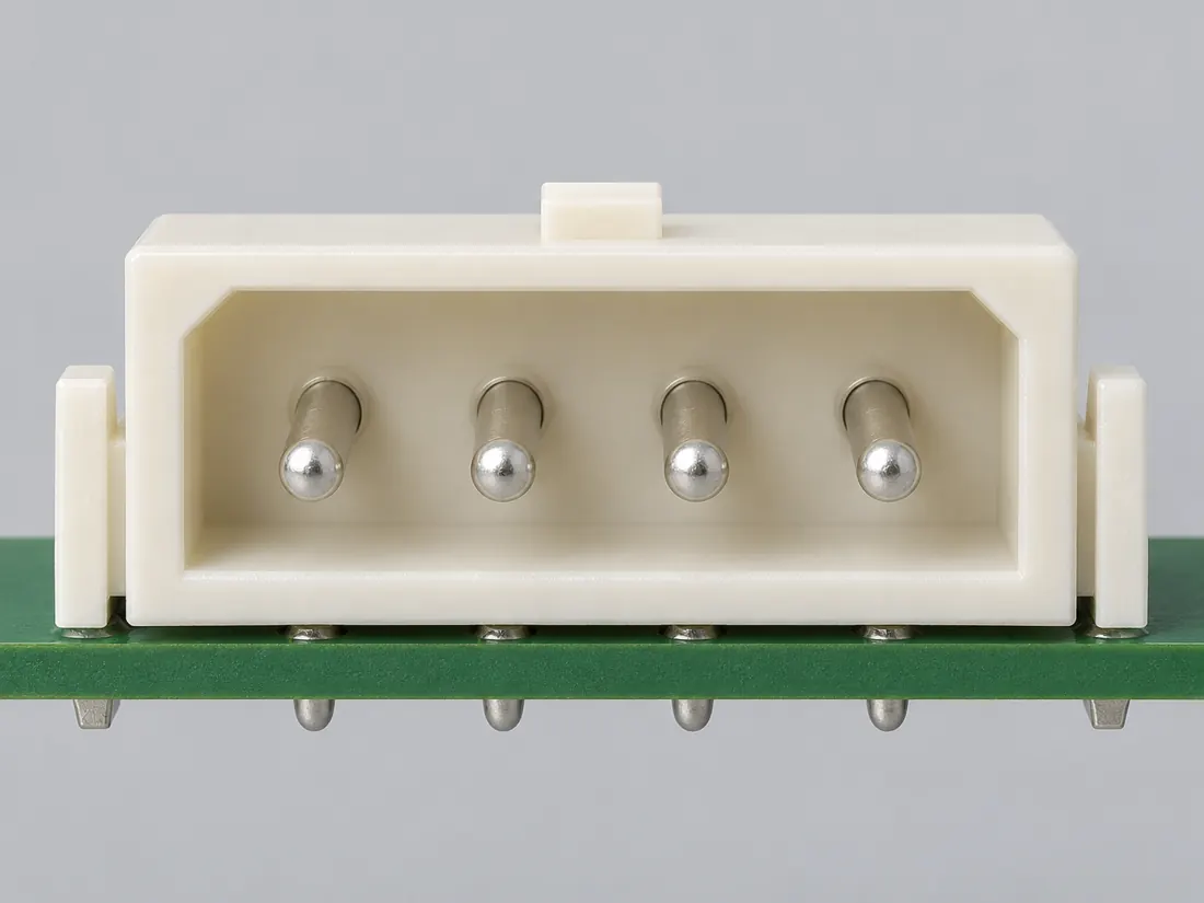 LP4 four-contact peripheral power housing: fitted in place. Computer-generated illustration, not a photograph.